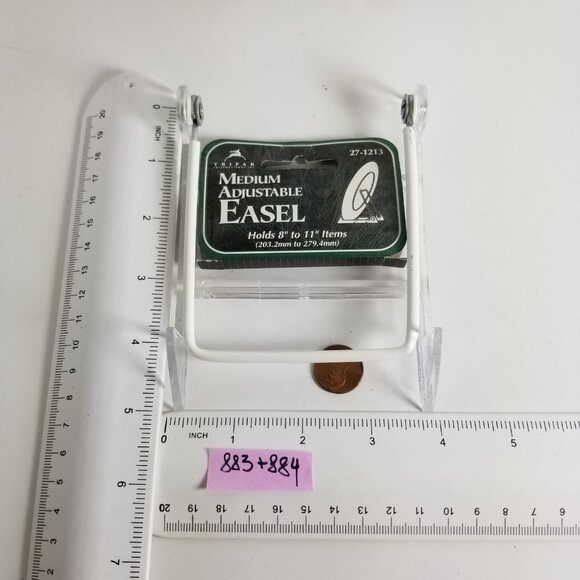 NWT Adjustable Medium Clear/White Easel, Smart Phone Stand, Holds 8"-11" items! - Picture 5 of 9